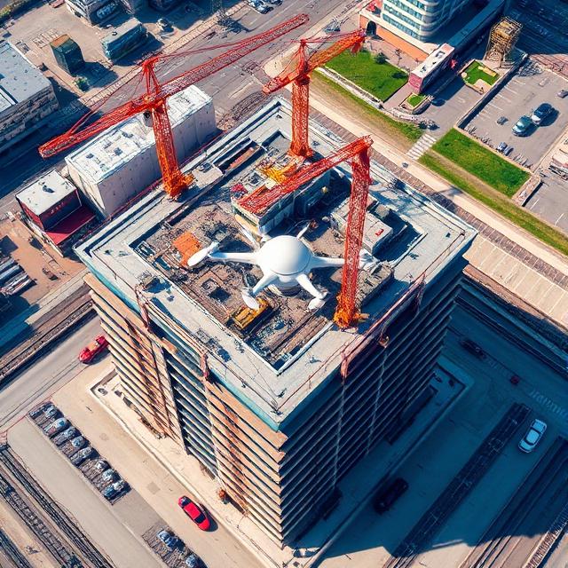 Monitoring budowy z drona